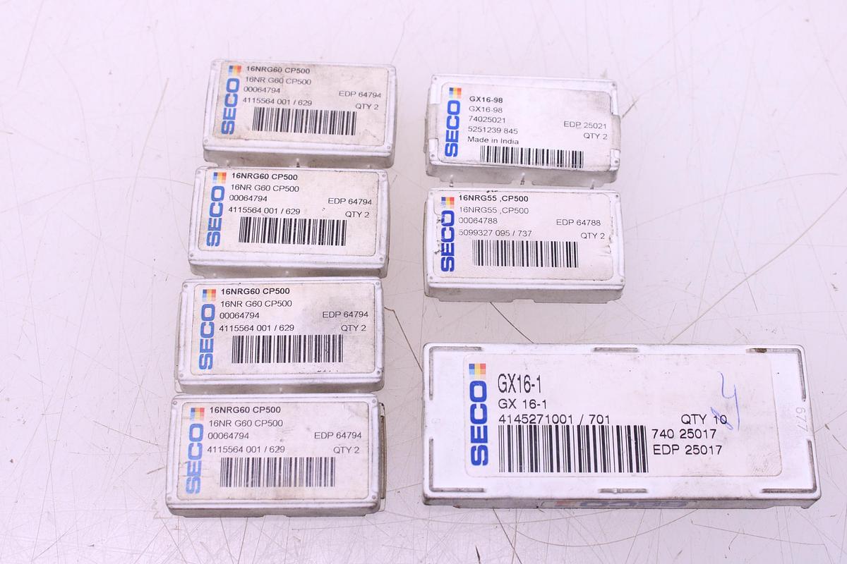 Usado Herramientas Portaplaquitas SECO CNR0025R16 / CNR0020P16AHD + Widias 16NRG55, 16NRG60, GX16-1, GX16-98