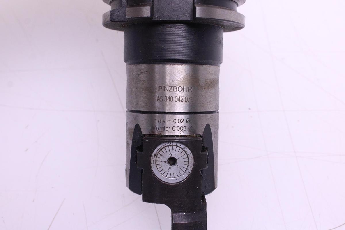 Usado Cabezal de Mandrinar Pinzbohr Acabado 90º Cono ISO 40