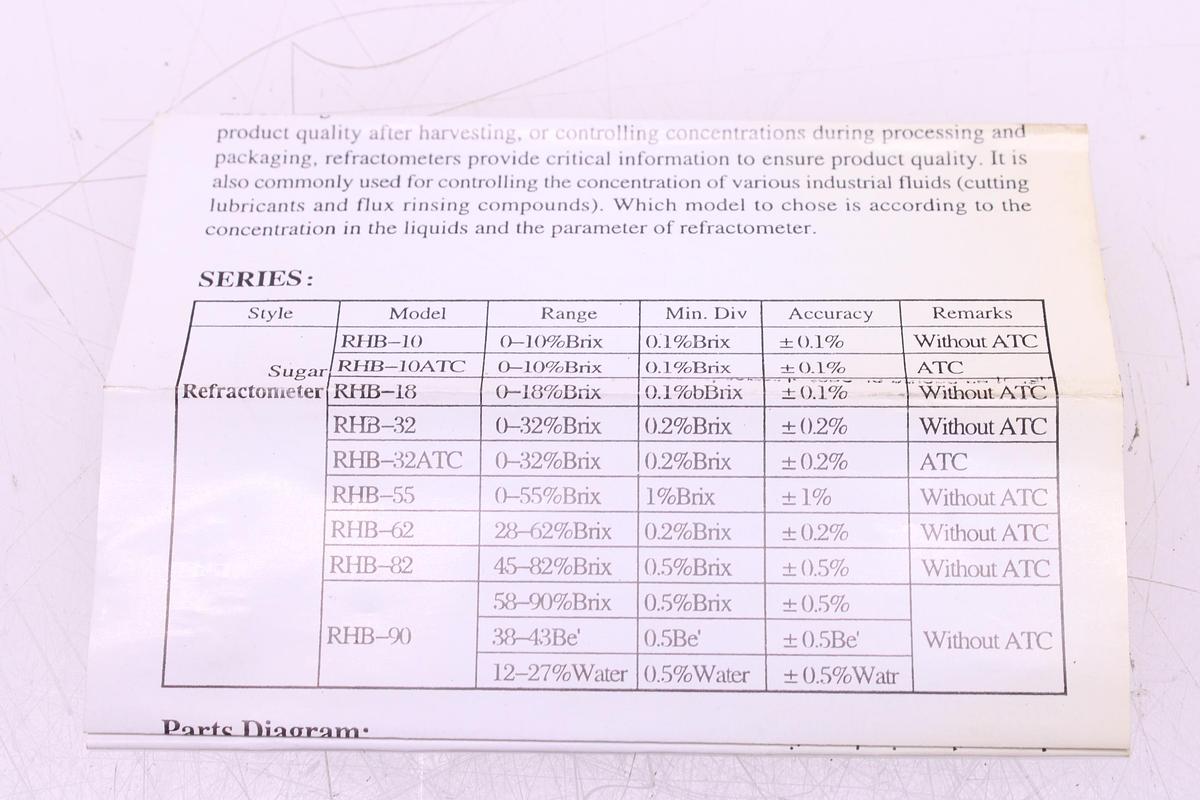 Usado Refractómetro de Mano RHB-10ATC