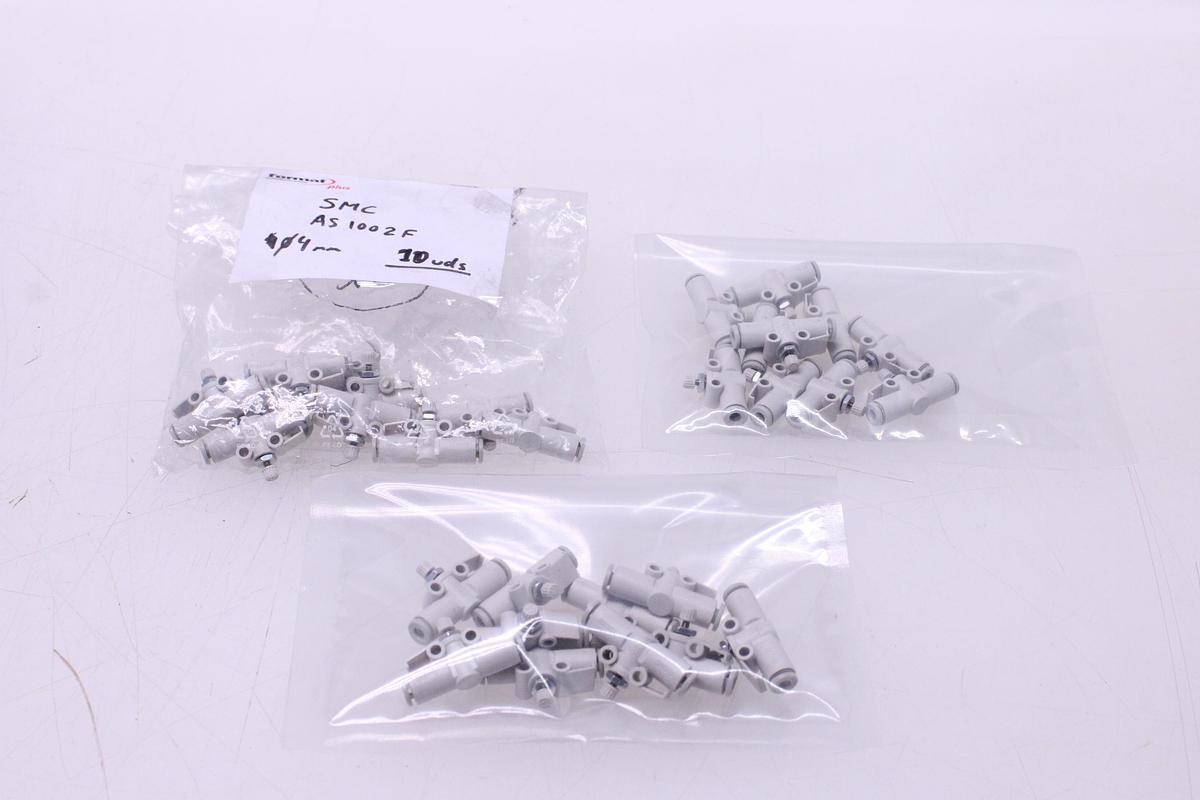 Usado Racores Regulador Caudal M4 - 30 Unidades SMC AS1002F-04