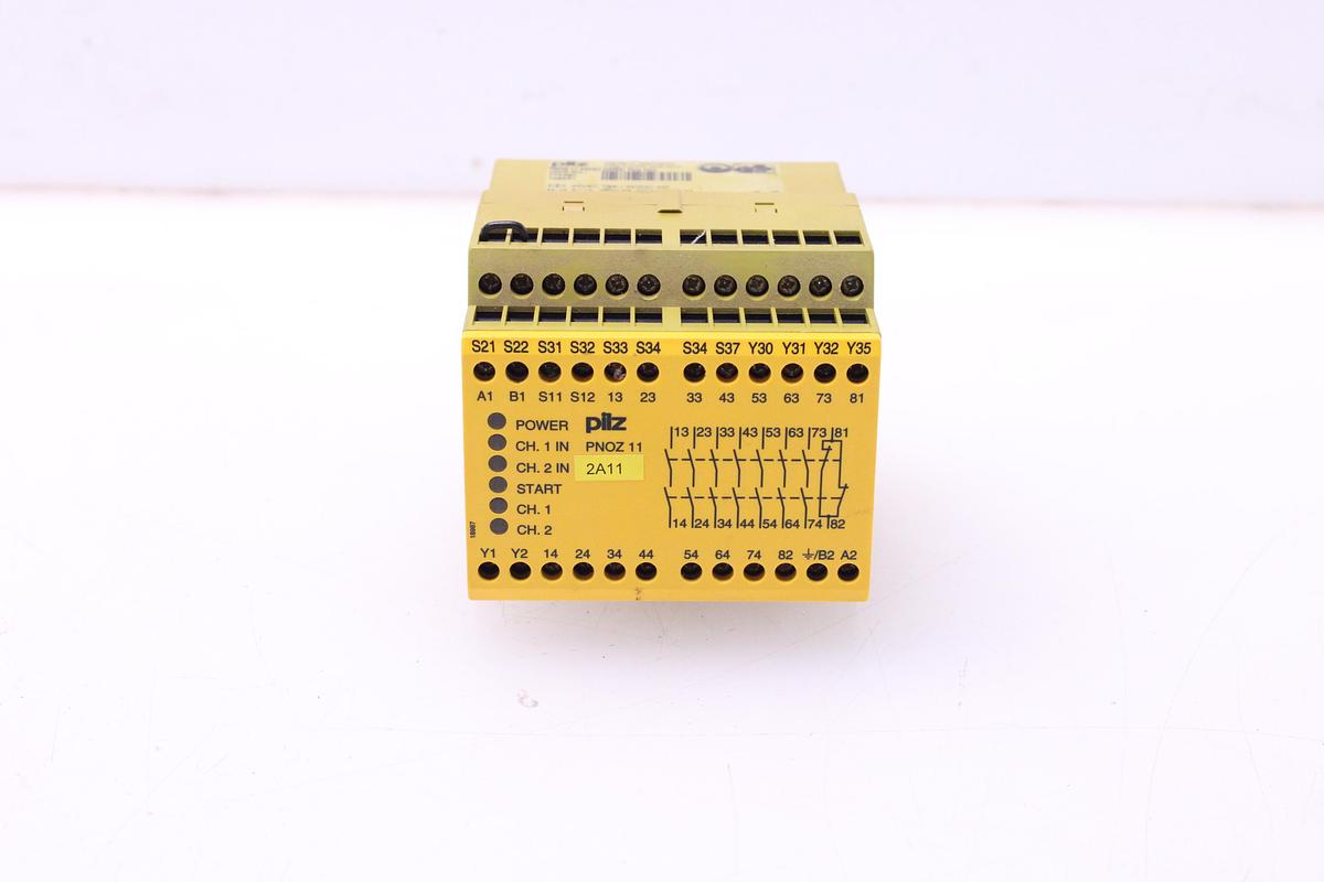 Usado Relé de Seguridad Pilz PNOZ 11 24VAC 24VDC 7n/o 1n/c