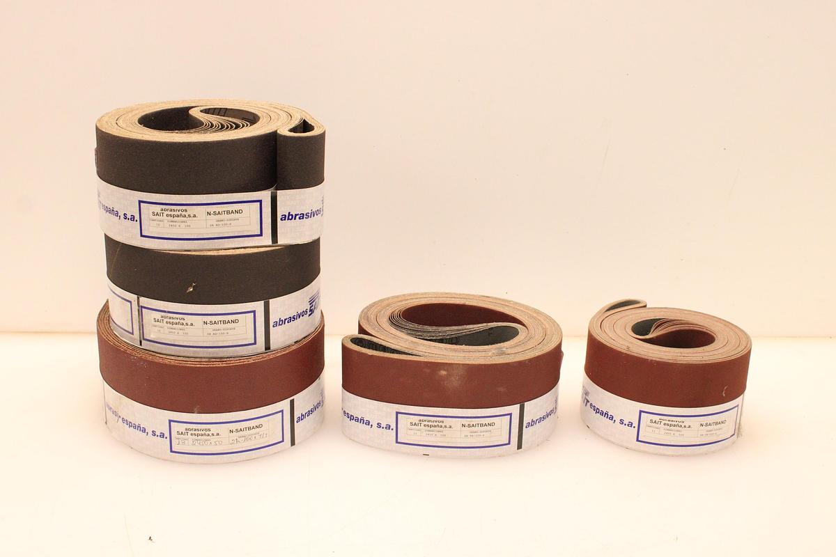 Usado Lote Bandas Abrasivas SAIT N-SAITBAND 2450x100 - 4 Paquetes