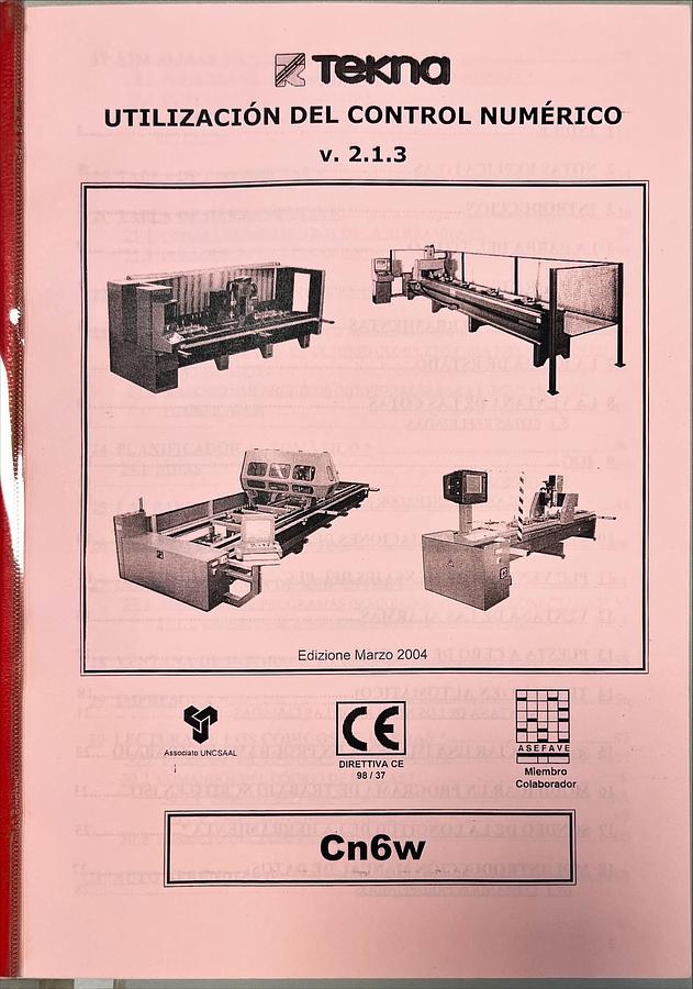 Usado Manual Instrucciones Centro Mecanizado TEKNA 426/1