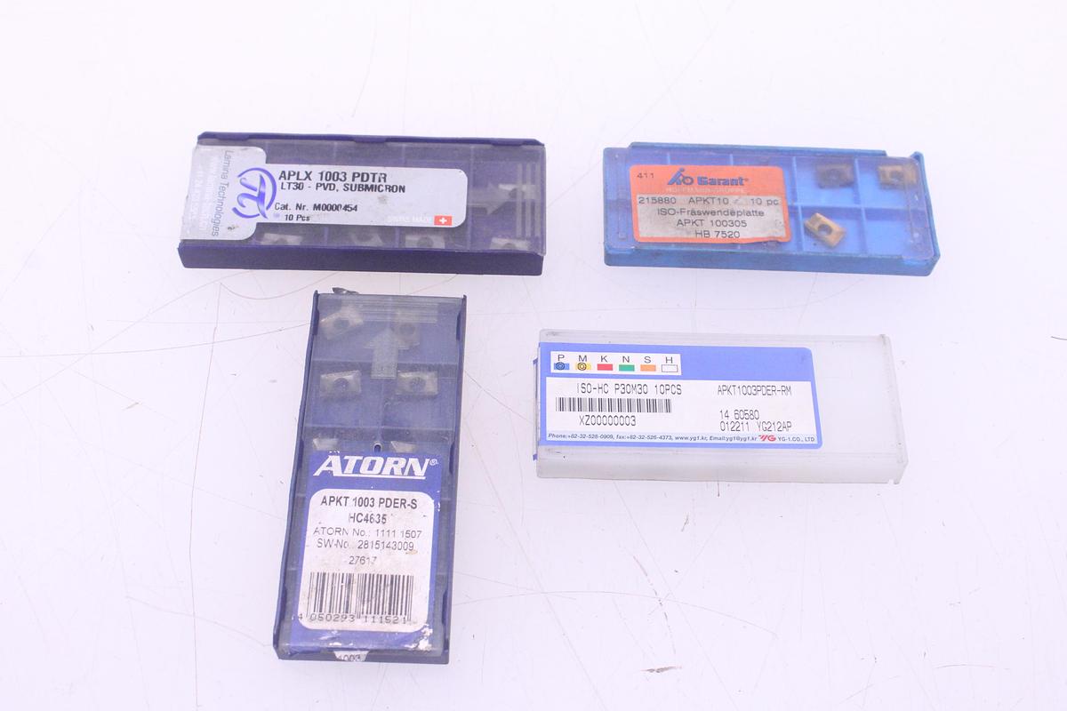 Usado Fresas y Plaquitas de Widia APKT 1003