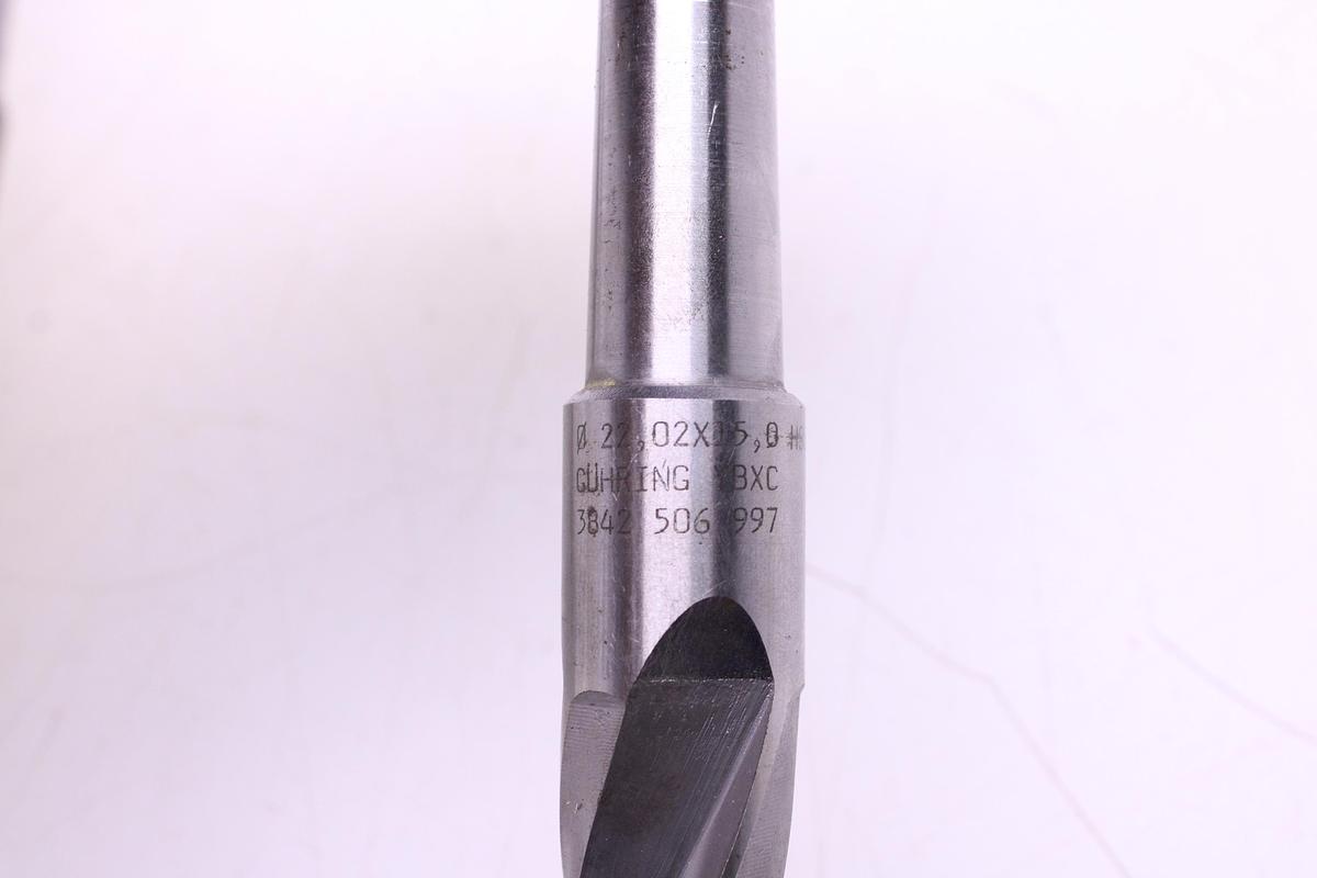 Usado Juego Brocas Helicoidal Mango Cónico MT2 Guhring 22x15mm - 3 Unidades