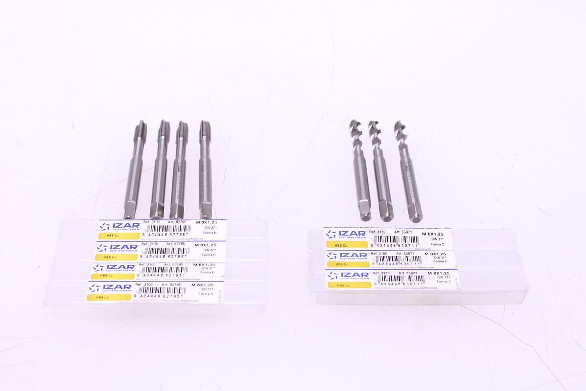 Usado Lote Machos de Roscar Izar DIN 371 M8 x 1,25 - 7 Unidades