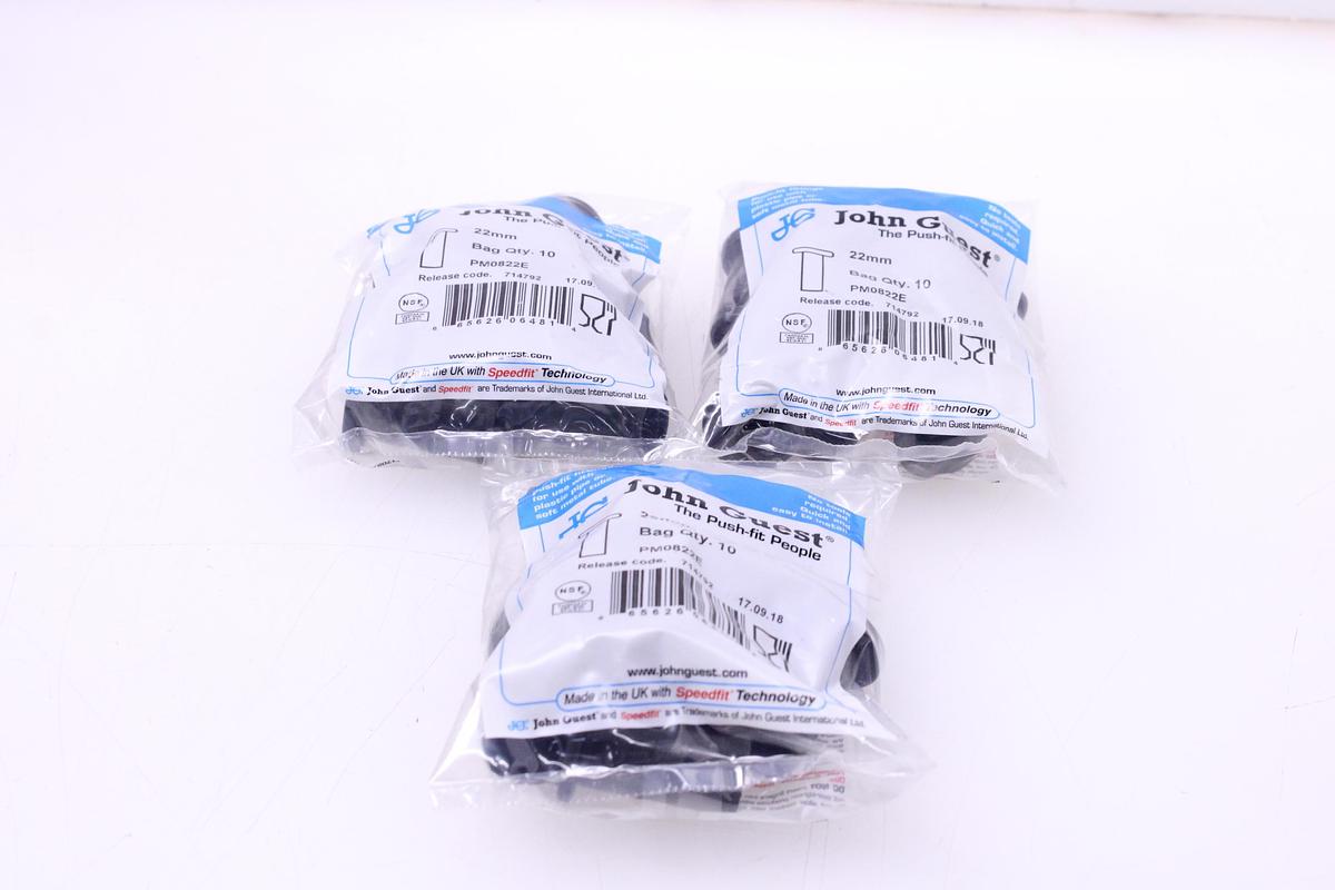 Usado Racores John Guest PM0822E 22mm - 30 Unidades