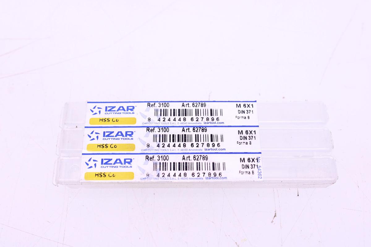 Usado Lote Machos de Roscar Izar M3x0,50 + M6x1,00 - 6 Unidades