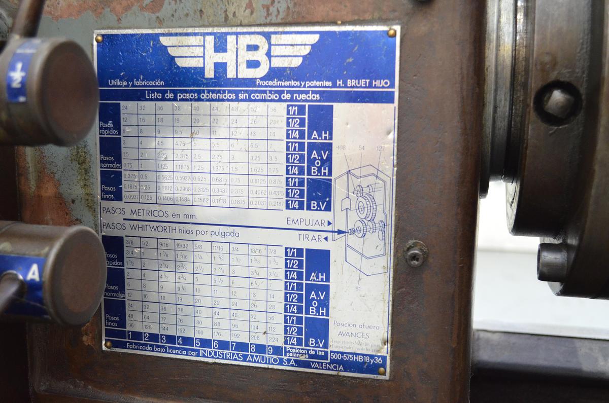 Usado Torno Amutio HB 575 - 1.000mm e.p