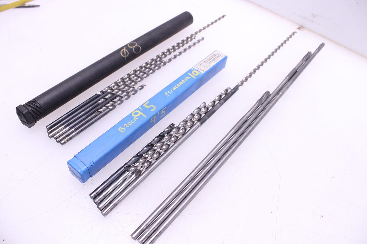 Usado Lote Brocas Largas de 8mm a 10 mm de diámetro