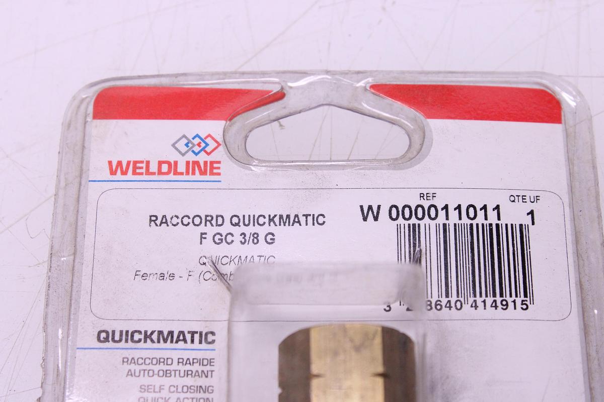Usado Lote Racores Rápidos QUICKMATIC II Weldline Gas Combustible M 6,3/10 mm + Rosca G 3/8