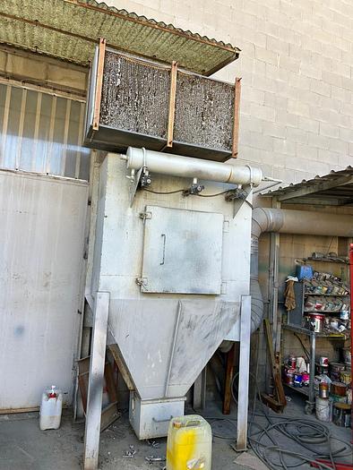 Usado Línea pintura en polvo con cabina y horno secado