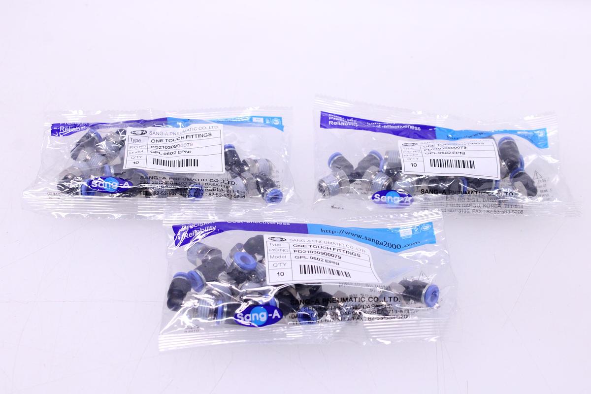 Usado Racores Codo M6 + Rosca 1/4" - 30 Unidades Sang-A GPL 0602 EPNI