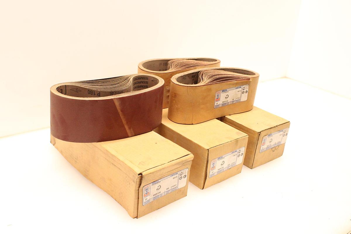 Usado Lote Bandas Abrasivas STARCKE ERSTA 690x100 mm Grano 180/220