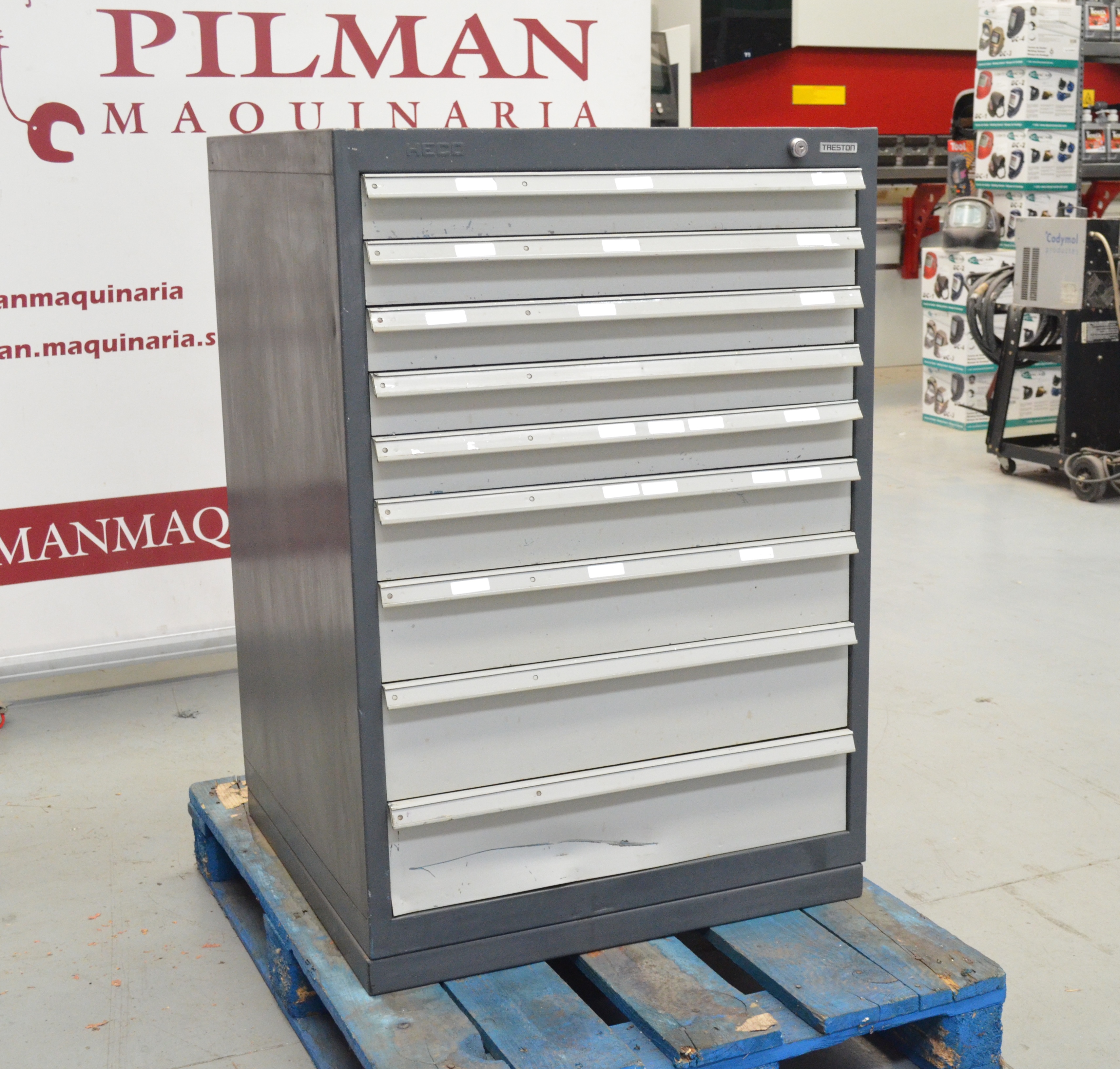 Usado Armario con cajones metalico Heco 710x700x1050(h)mm