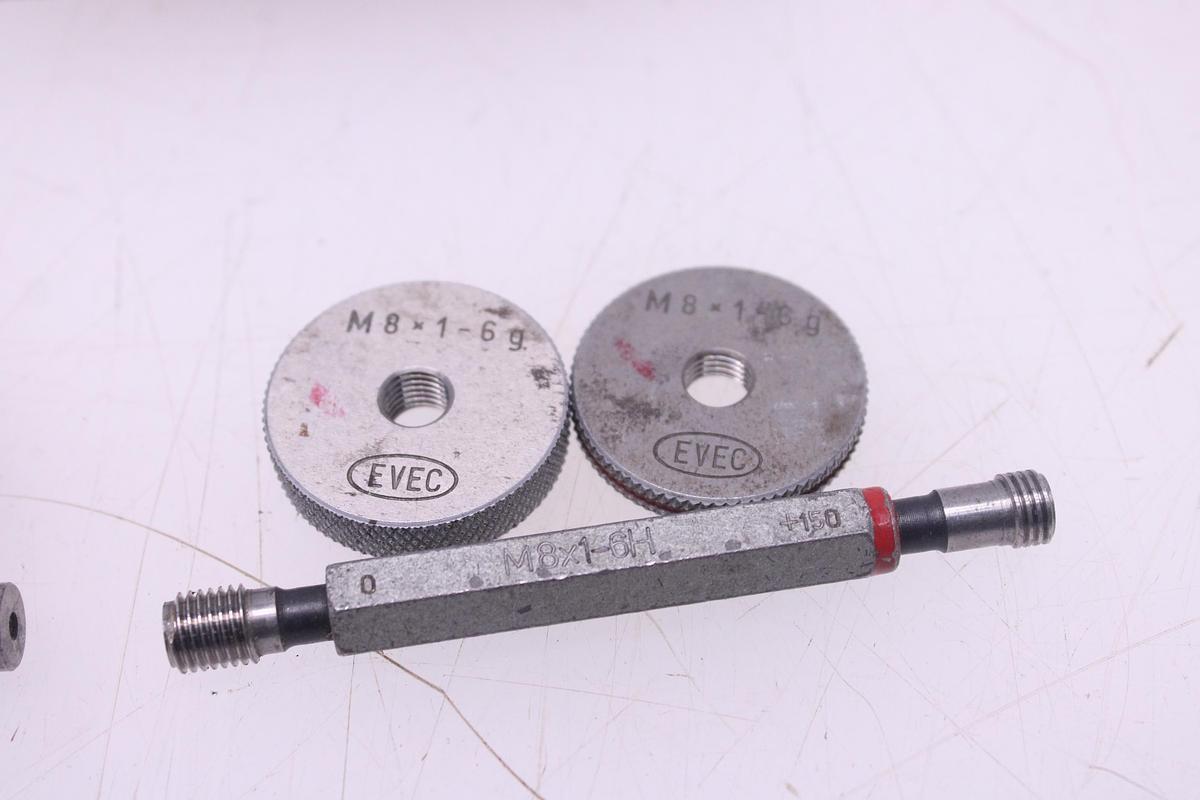 Usado Lote Calibres de Anillo Métrico + Tapones de Rosca GO / NOGO