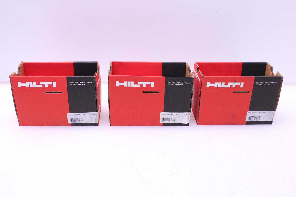 Usado Lote Clavos de Acero Hilti X-EGN14 MX - 750 Unidades