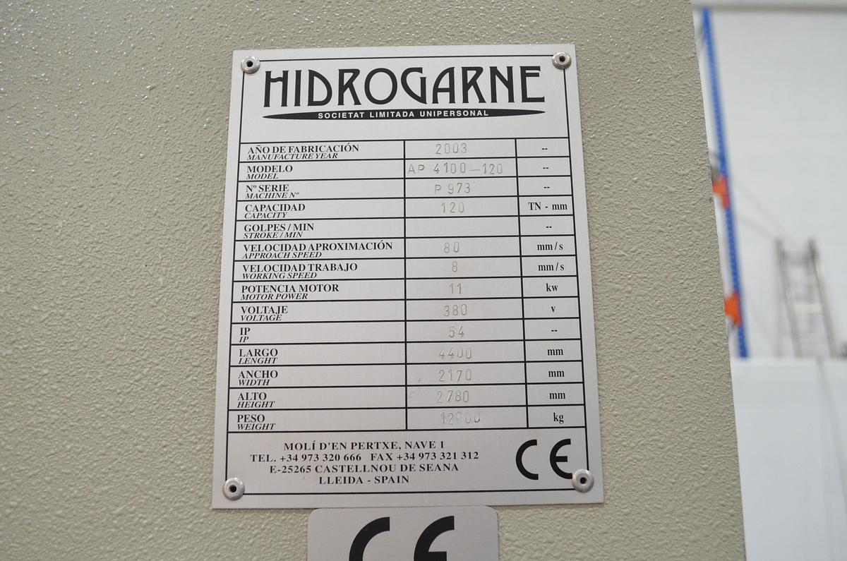 Usado Plegadora hidráulica Hidrogarne AP 4100x120tn