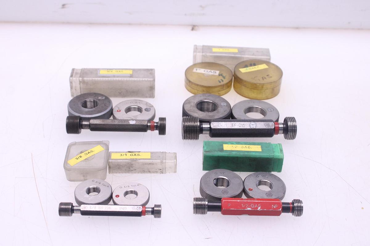 Usado Lote Calibre de Rosca de Gas + Tapones de Rosca