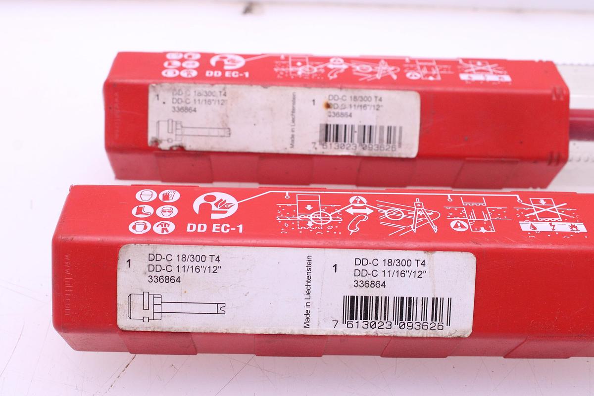 Usado Broca Corona Diamante HILTI DD-C 18/300 T4 - 2 Unidades