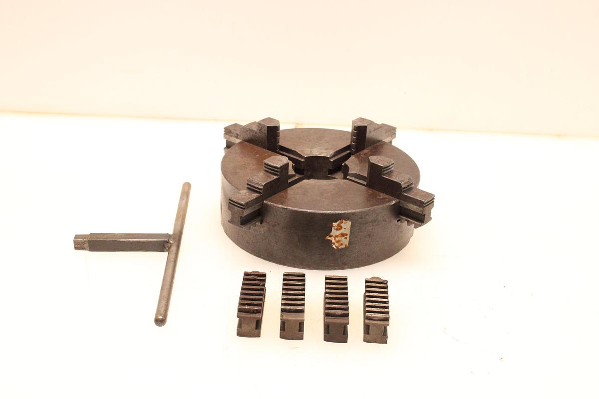 Usado Plato para Torno de 4 Garras 230mm + juego 4 garras