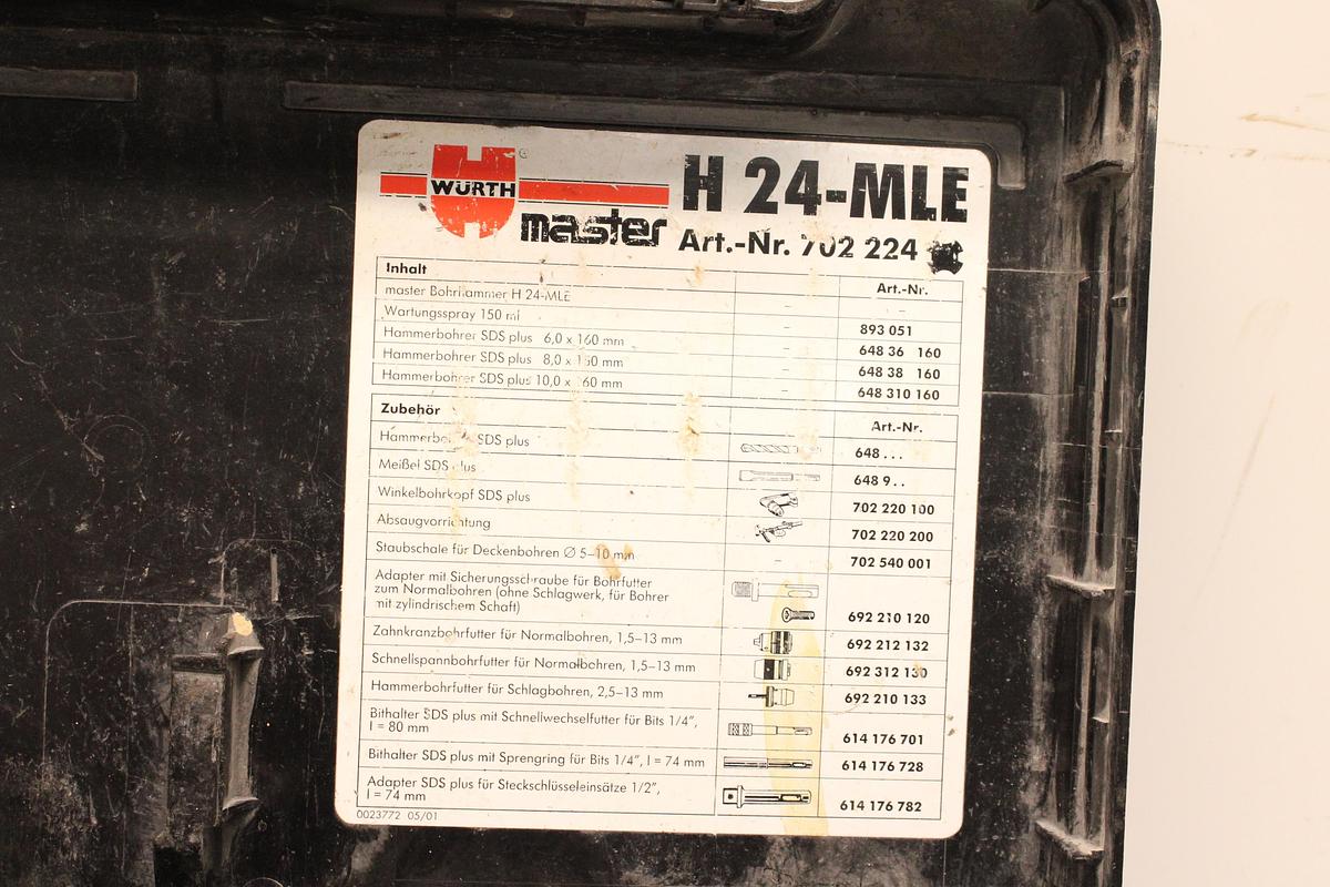 Usado Taladro Percutor WURTH MASTER H 24-MLE