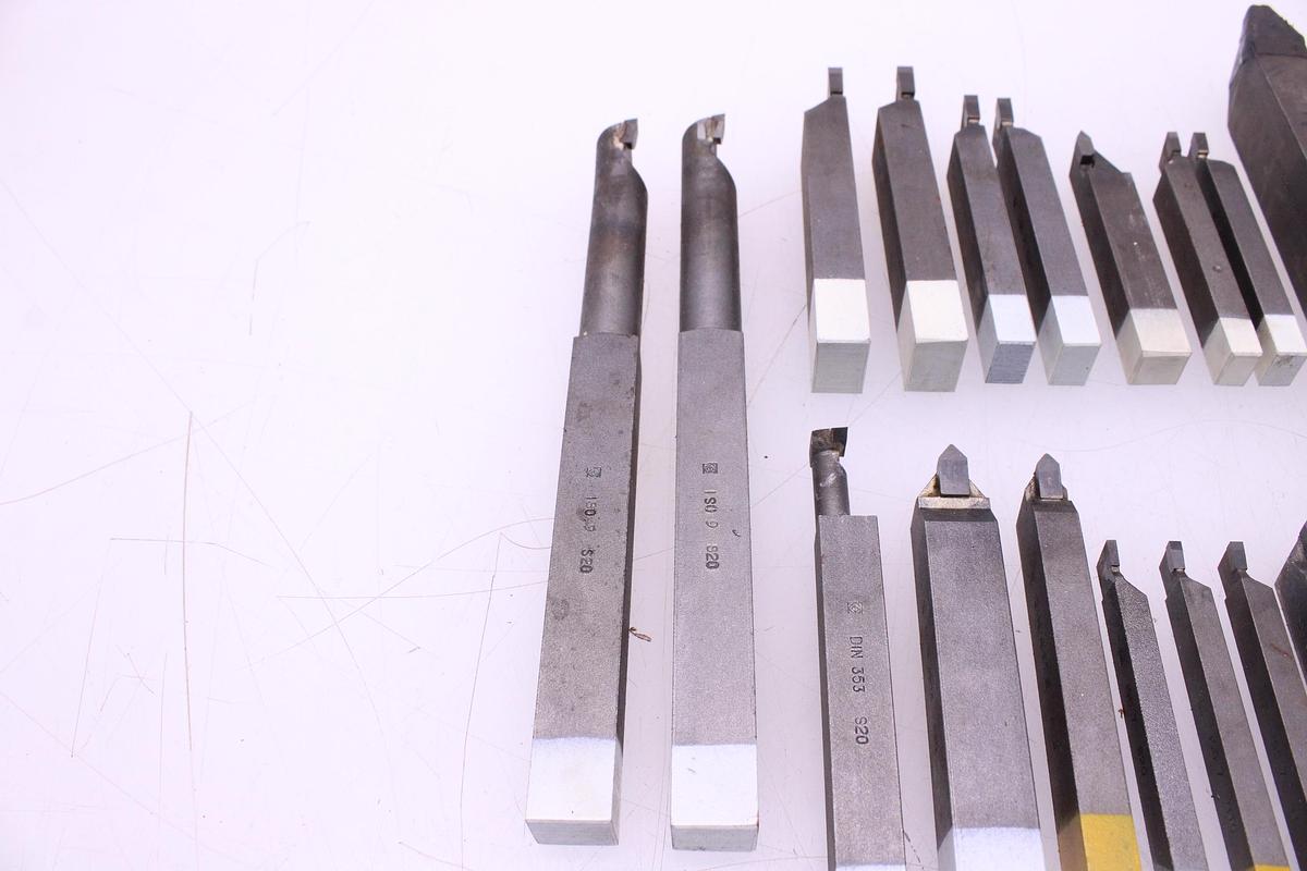 Usado Juego Cuchillas Torno Metal Duro - 21 Unidades