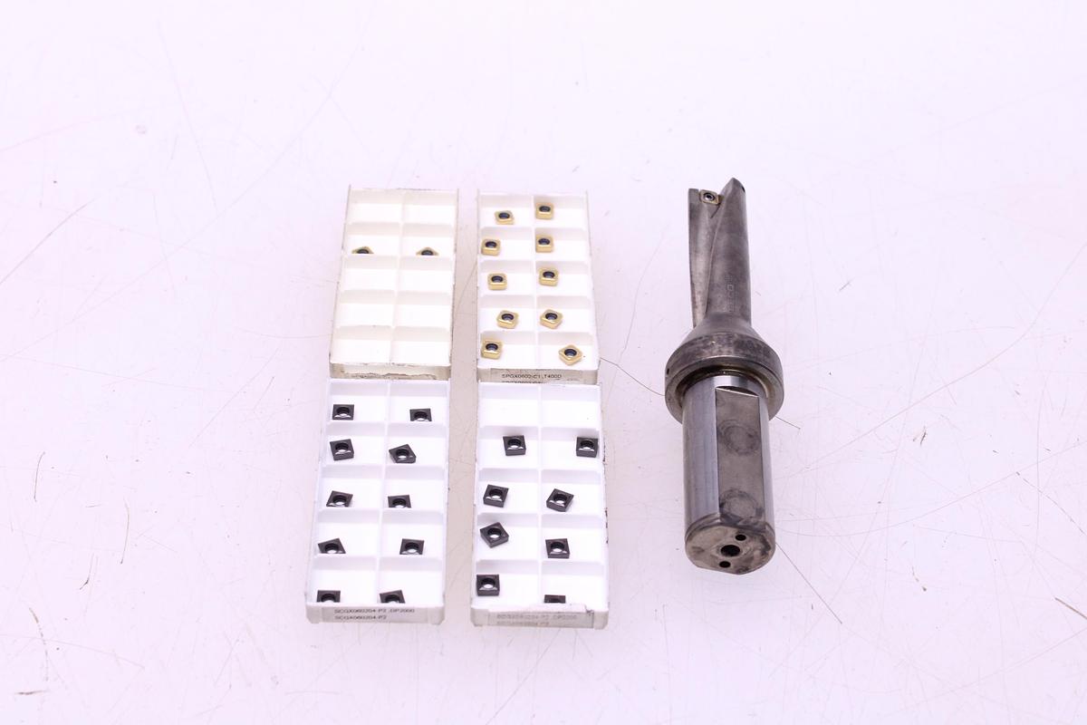 Usado Broca Portaplaquitas SECO SD503-20-60-25R7 + Widias SPGX0602 / SCGX060204