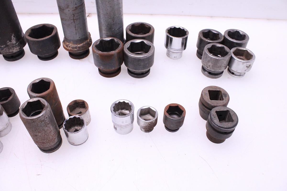 Usado Lote Llaves de Vaso 80mm a 22mm - 35 Unidades