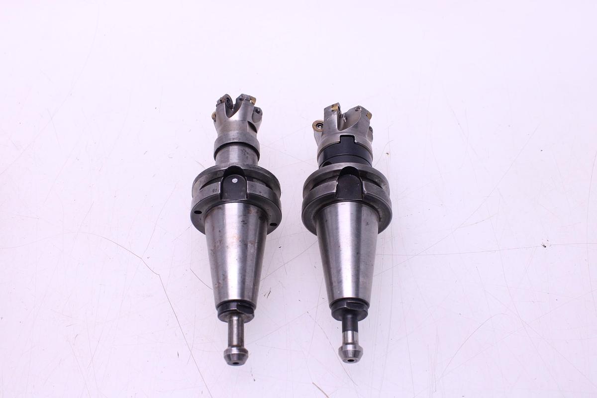 Usado Fresas Portaplaquitas Cono ISO40 SECO R220.291-0050-06.5A / R217.29-1642 + Widias RPHT1204M0T
