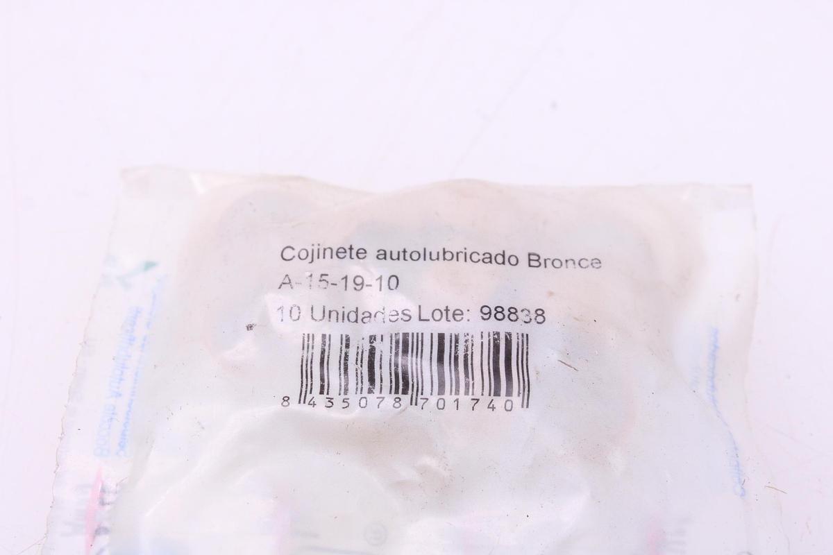 Usado Cojinete Autolubricado Bronce SELFOIL A-15-19-10 - 50 Unidades