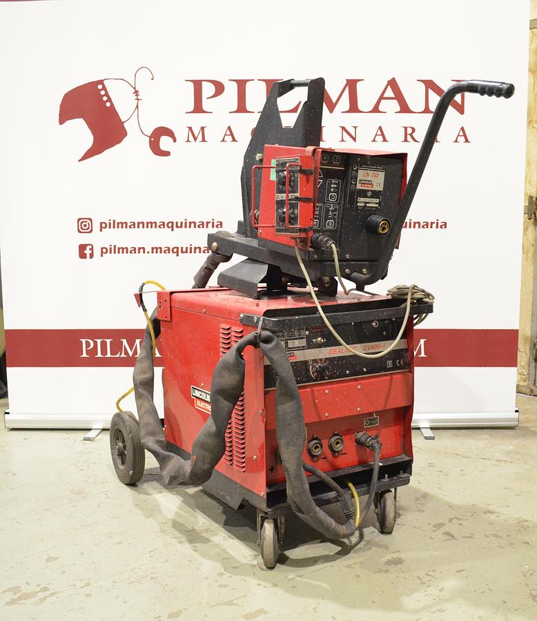 Usado Maquina soldar MIG Lincoln Idealarc CV400-I con devanadera LN 742