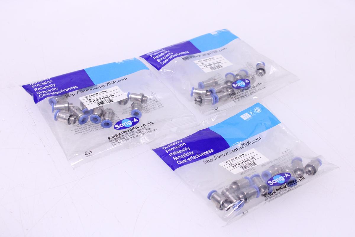 Usado Racores Conector Macho Recto M6 + Rosca 1/8" - 30 Unidades Sang-A GPC 06G01 EPNI