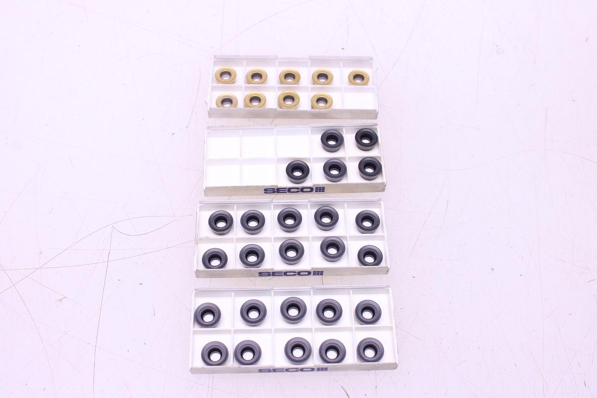 Usado Fresas Portaplaquitas Cono ISO40 SECO R220.291-0050-06.5A / R217.29-1642 + Widias RPHT1204M0T
