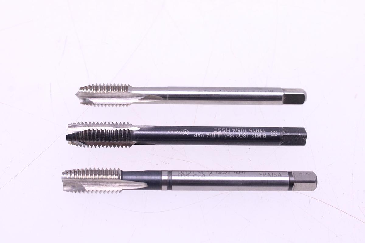 Usado Lote Machos de Roscar M10 x 1,50 + M12 x 1,75 - 10 Unidades