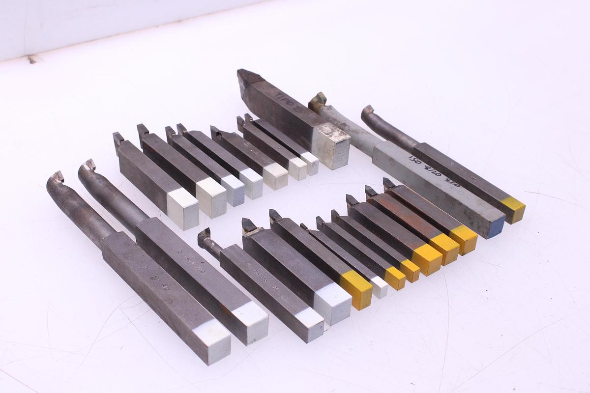 Usado Juego Cuchillas Torno Metal Duro - 21 Unidades