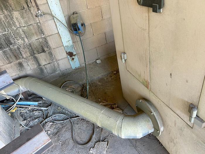 Usado Línea pintura en polvo con cabina y horno secado