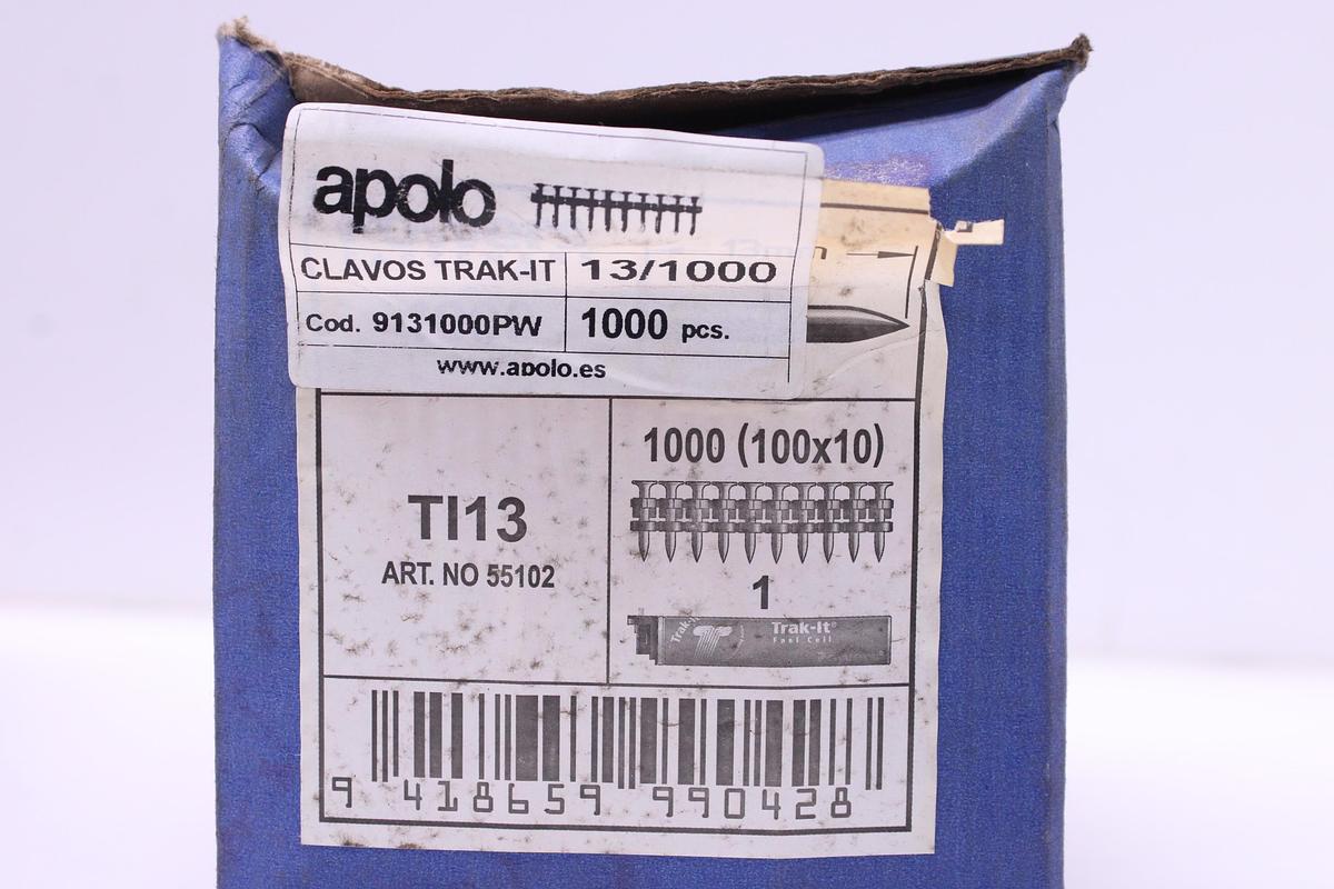 Usado Lote Clavos Apolo Trak-It 13/1000 - 2000 Unidades