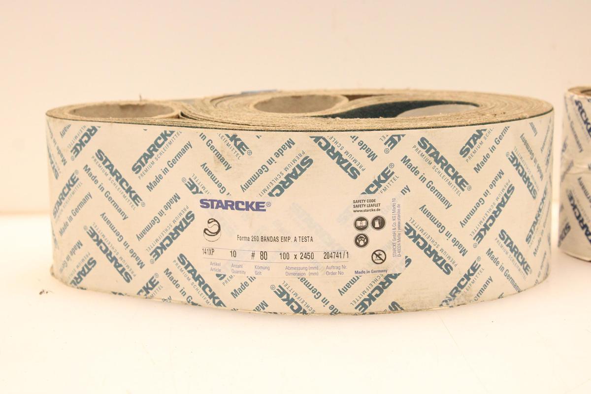 Usado Lote Bandas Abrasivas STARCKE 100x2450 mm - 3 Paquetes