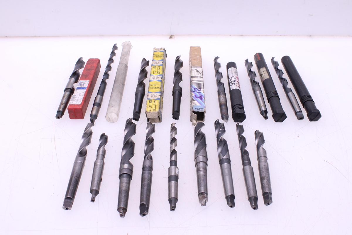 Usado Lote Brocas Taladro 15-23 mm Mango Cónico MT2 - 16 Unidades