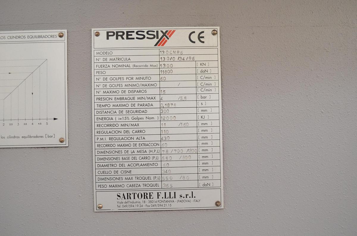 Usado Prensa excentrica PRESSIX 130CNR6 con tope