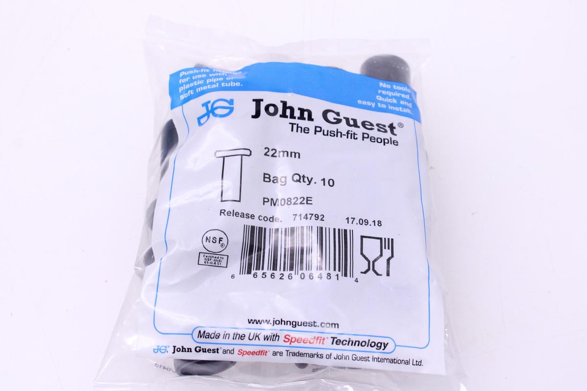 Usado Racores John Guest PM0822E 22mm - 30 Unidades