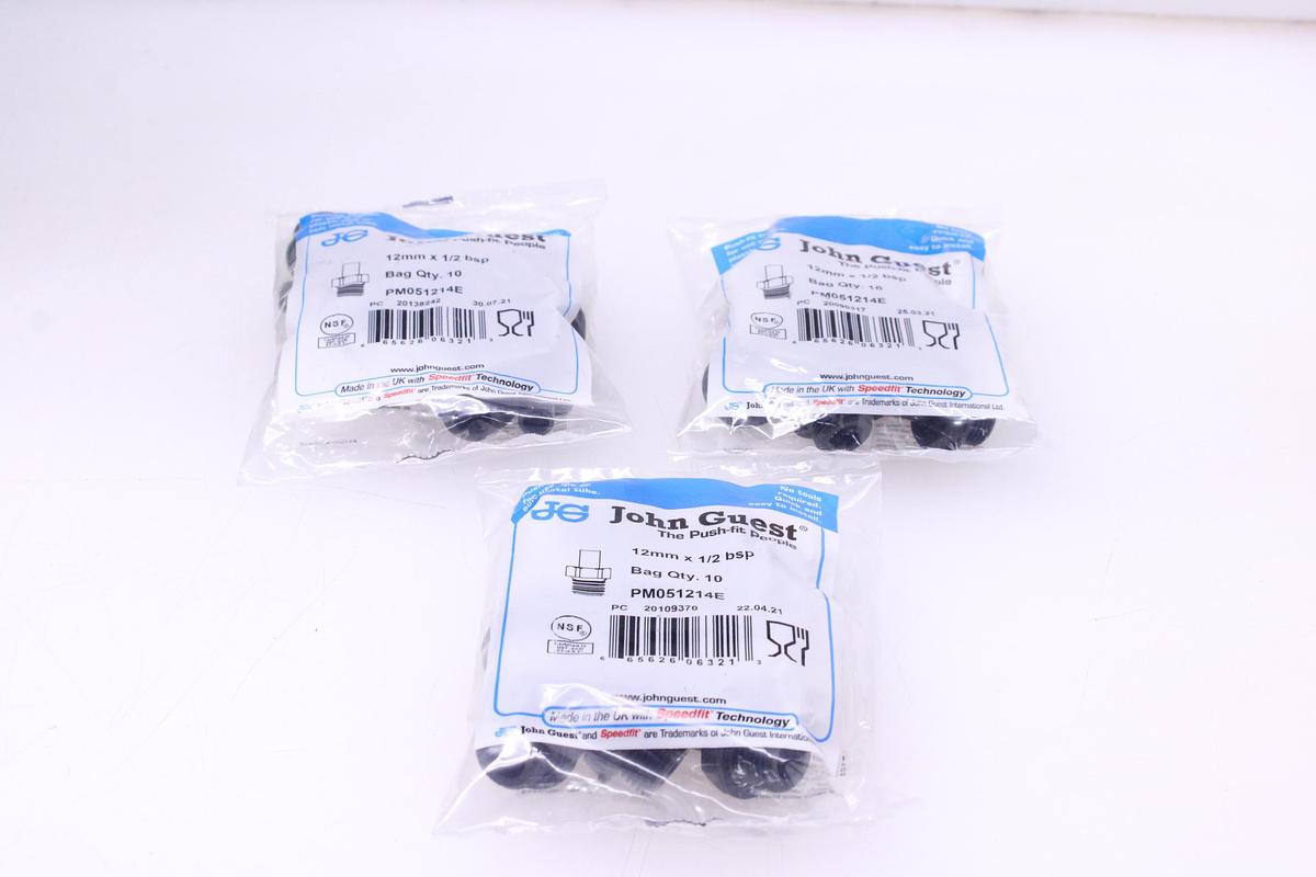 Usado Racores John Guest PM051214E 12mm - 30 Unidades