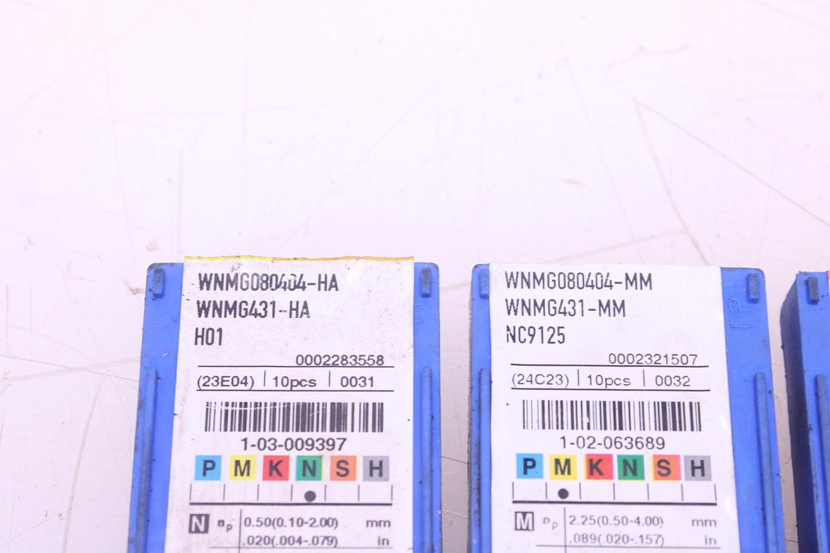 Usado Plaquitas de Widia Korloy WNMG080404 / WNMG080408