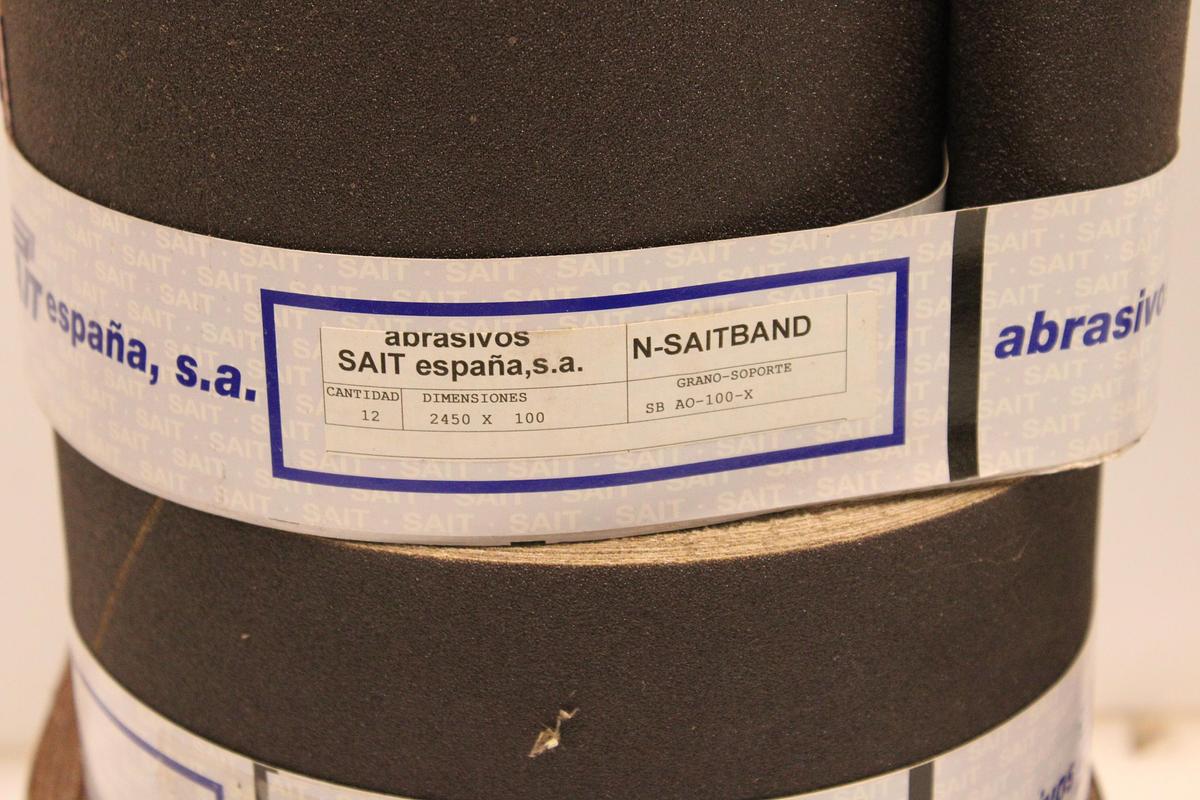 Usado Lote Bandas Abrasivas SAIT N-SAITBAND 2450x100 - 4 Paquetes