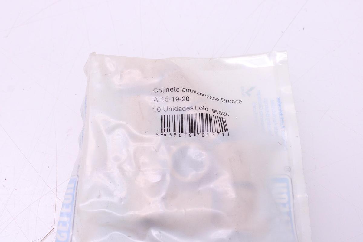 Usado Cojinete Autolubricado Bronce SELFOIL A-15-19-20 - 50 Unidades