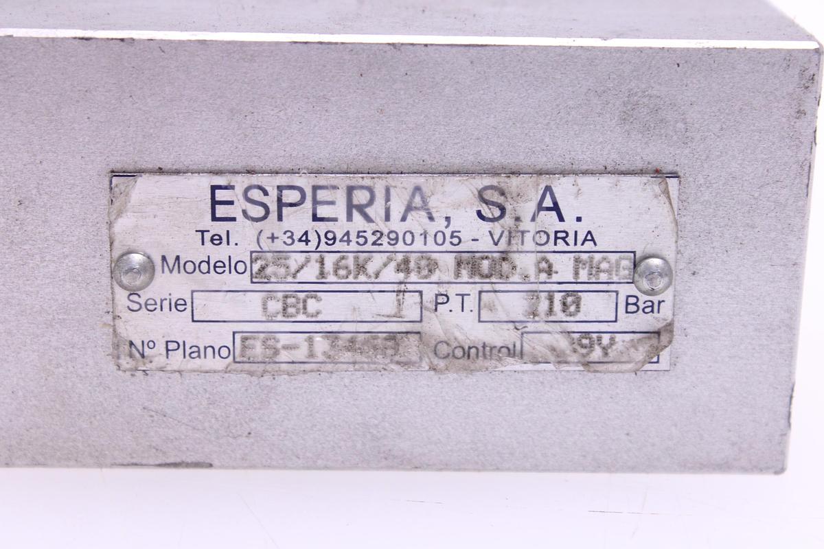 Usado Cilindro Hidraulico ESPERIA 25/16K/40 MOD.A Serie CBC