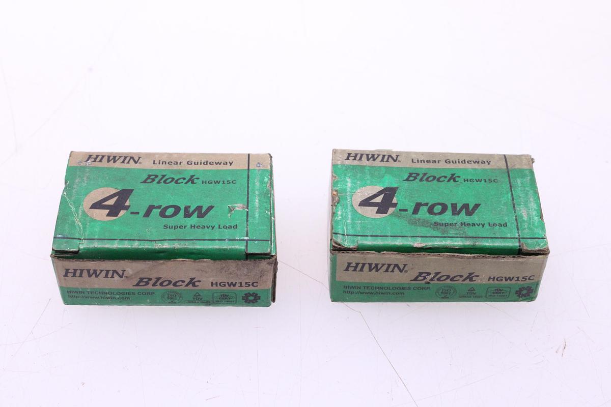 Usado Patín Lineal HIWIN HGW15C - 2 Unidades