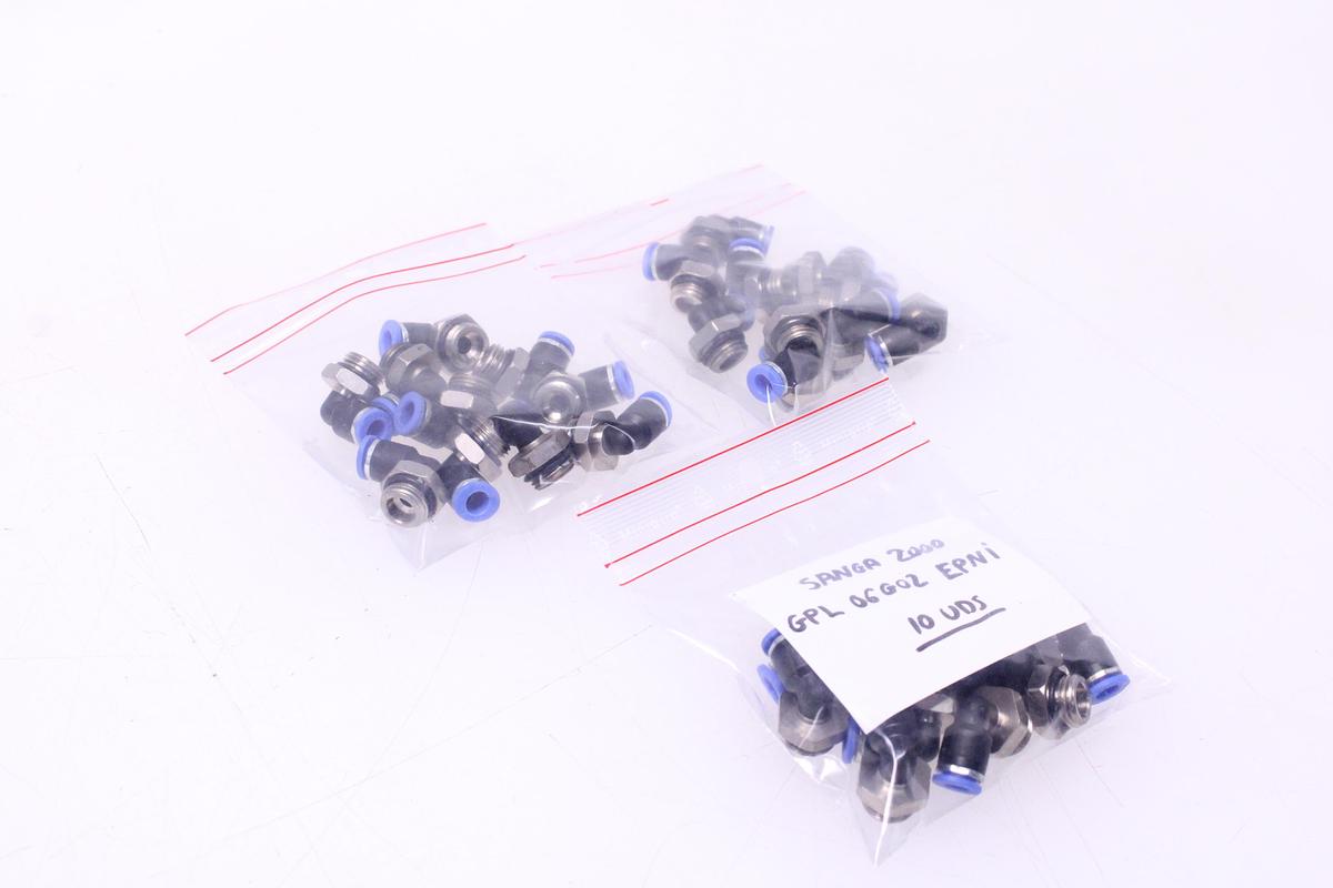 Usado Racores Codo Macho M6 + Rosca 1/4" - 30 Unidades Sang-A GPL 06G02