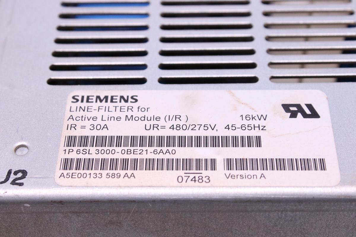 Usado Filtro de Red SIEMENS 6SL3000-0BE21-6AA0 #PAL2497853511